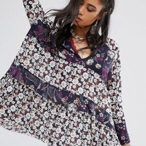 Free People floral top, women’s size small